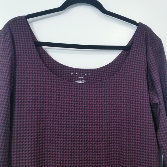 Hatch Purple Houndstooth Sheath Maternity Dress - Picture 4 of 12